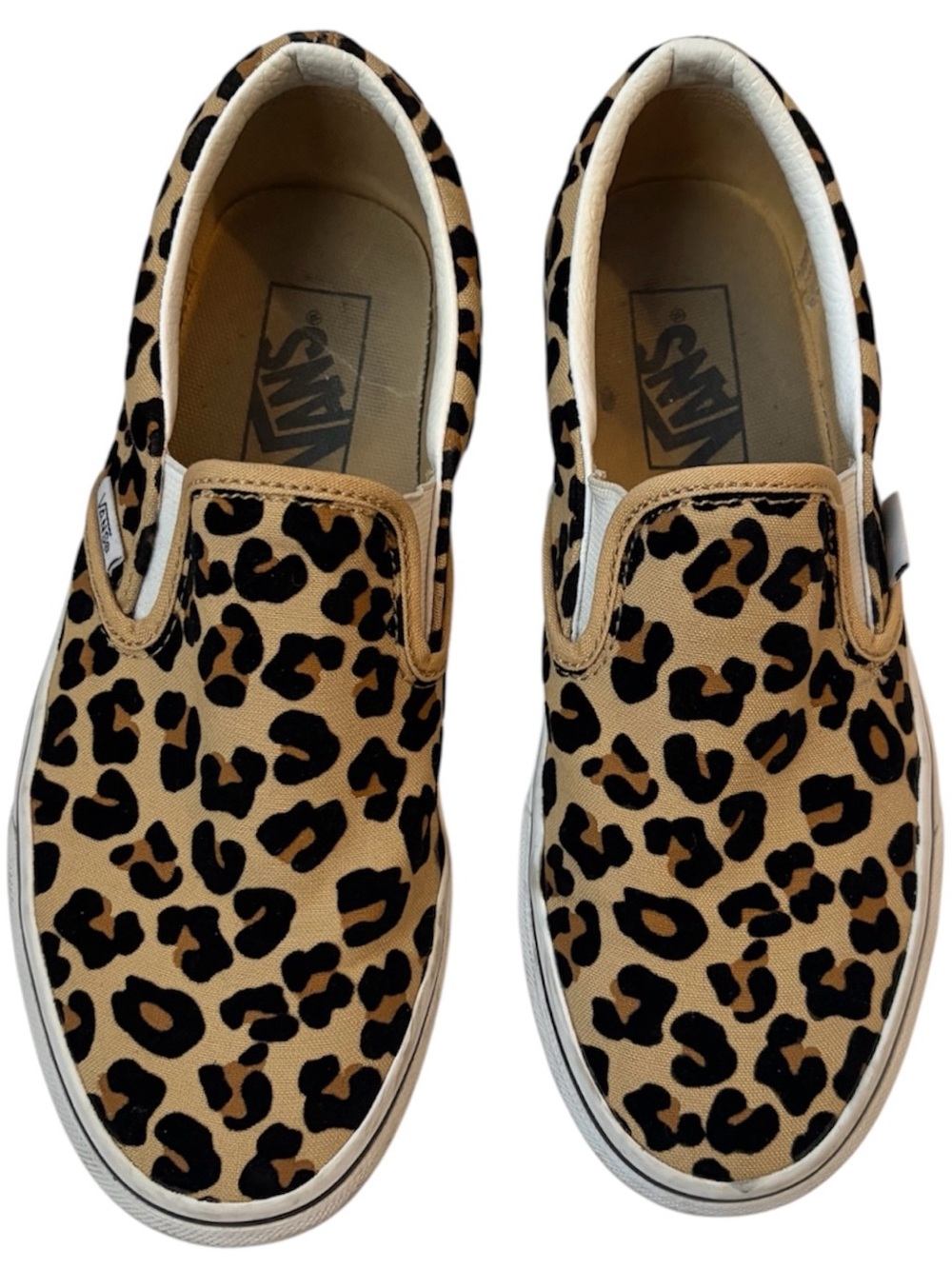 Vans Classic Slip-On Leopard True White Women’s Size 7 Shoes